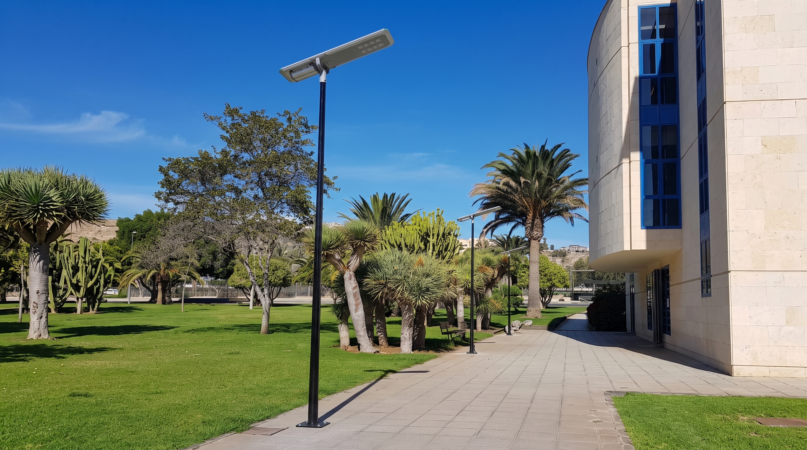 Iluminación solar autónoma en accesos a los Juzgados de Maspalomas